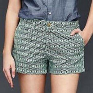 GAP Green Geo Print Summer Shorts